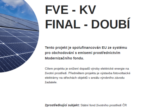 Instalace FVE v Doubí